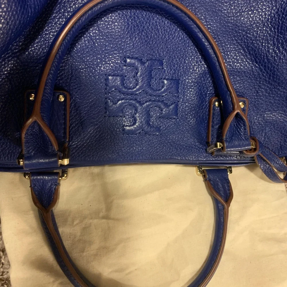 Tory Burch blue Thea satchel